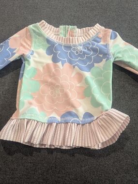 Ruffle Butts Kids Rashguard - Pastel Pink, Mint, Light Blue